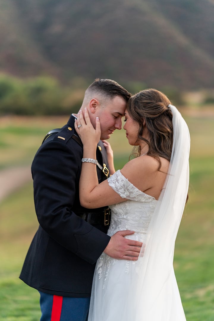Affordable wedding videography and photography - romantic couple portrait in California