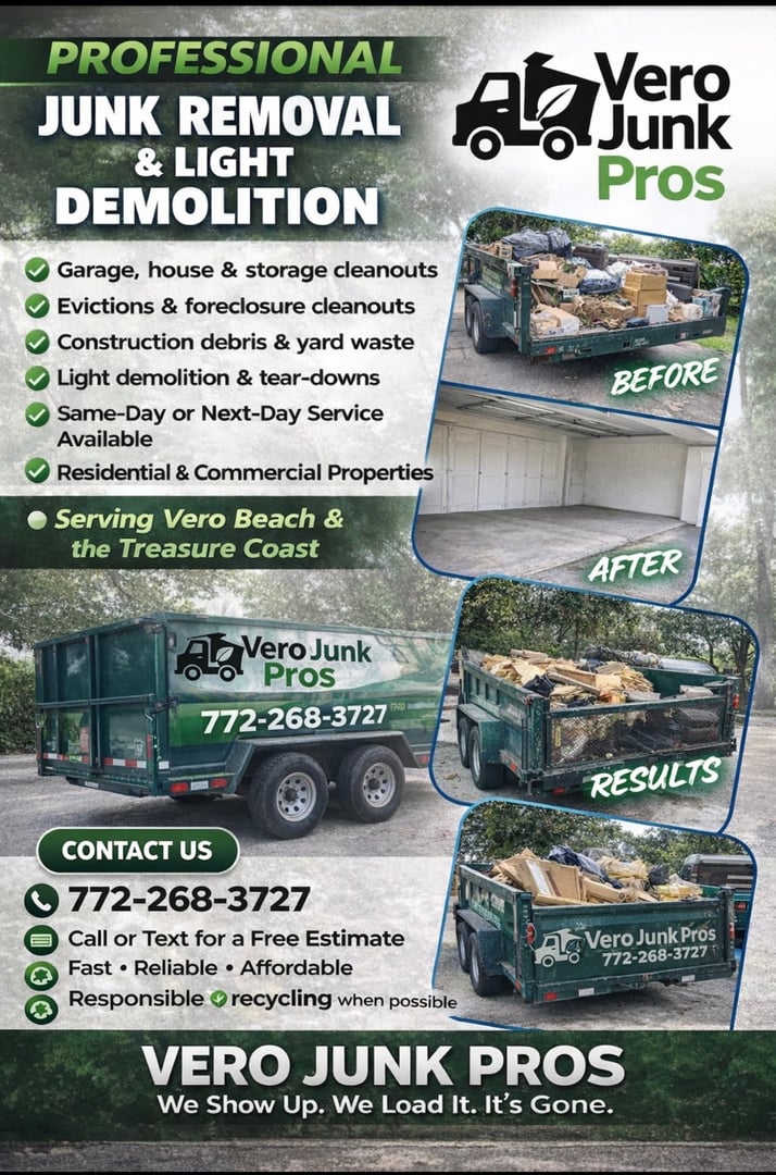 Vero Junk Pros work