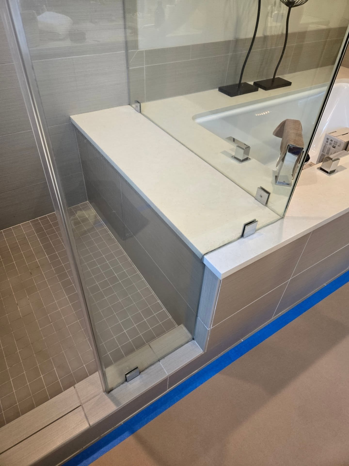 Beautiful finished shower with new tile work