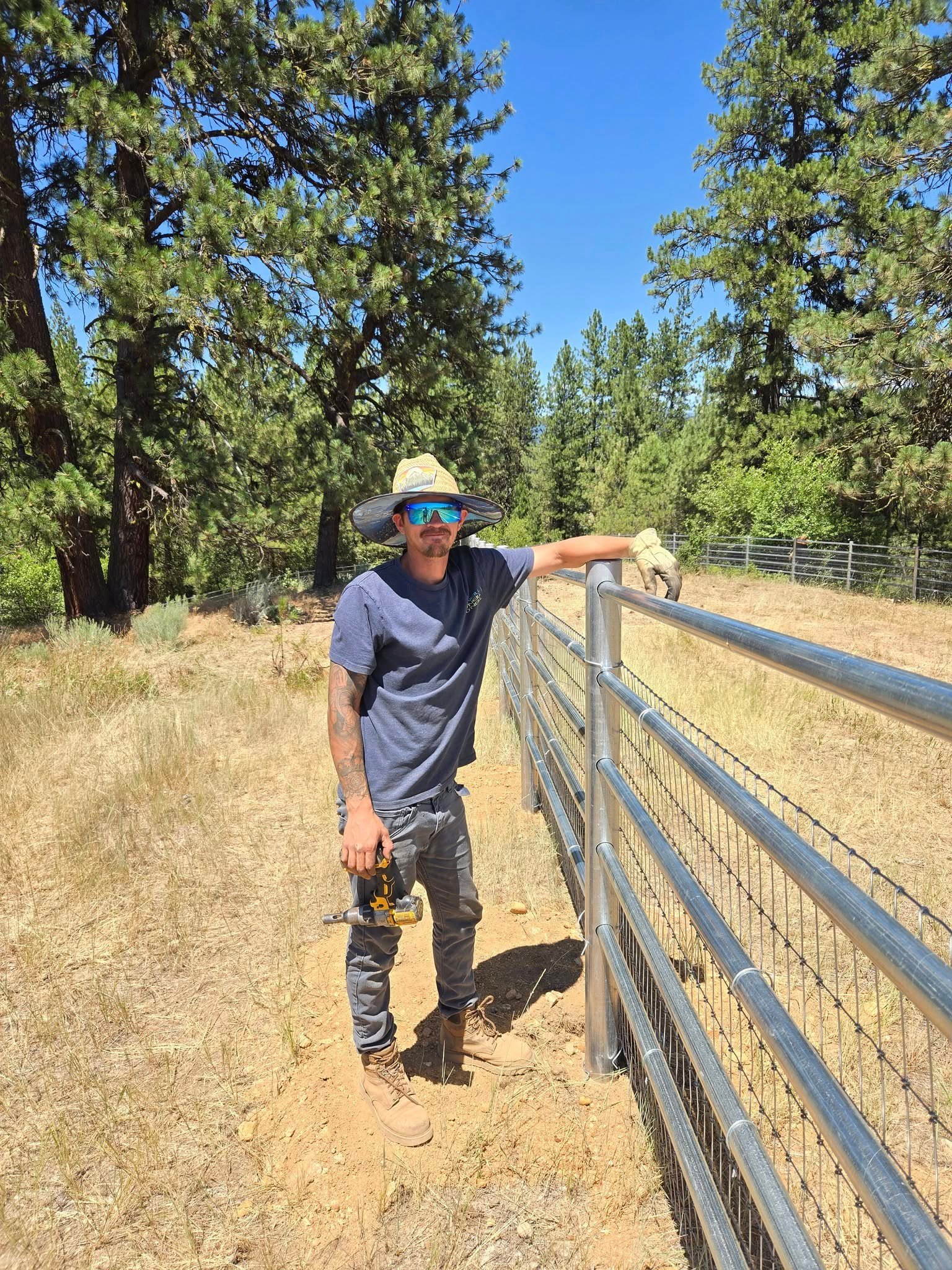 Tad working on agricultural fencing
