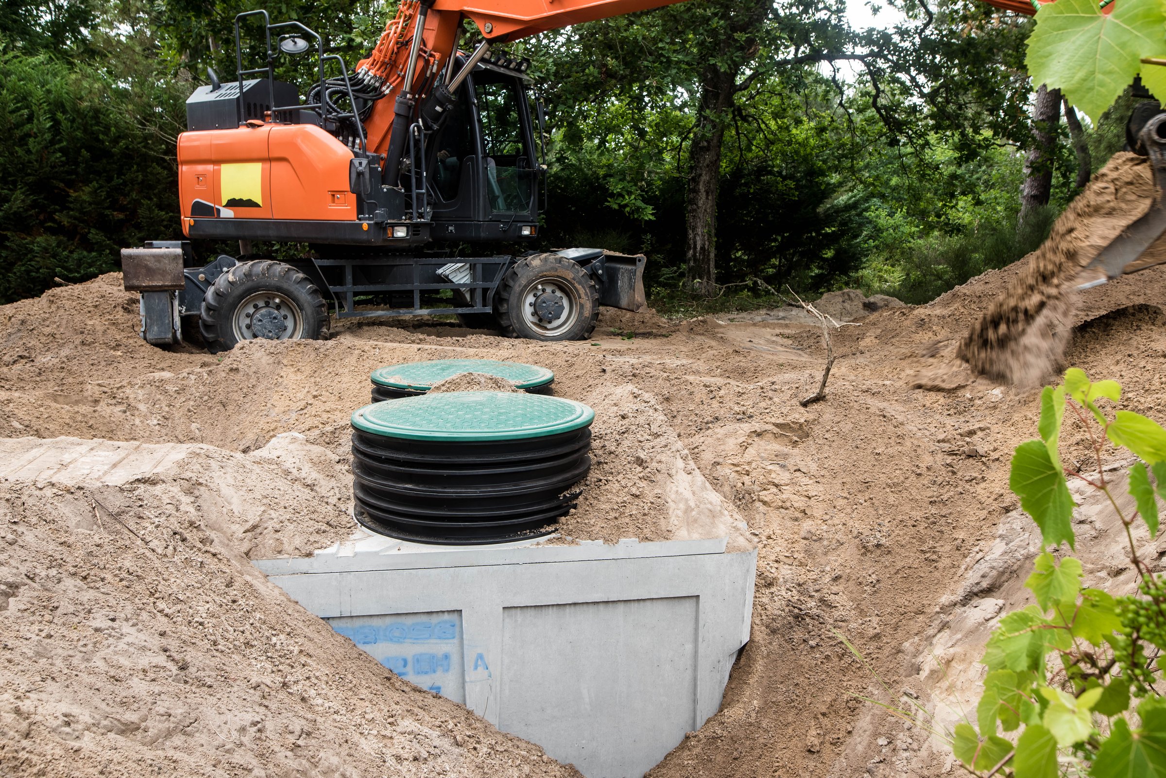 Installation of a micro wastewater treatment plant at a private home