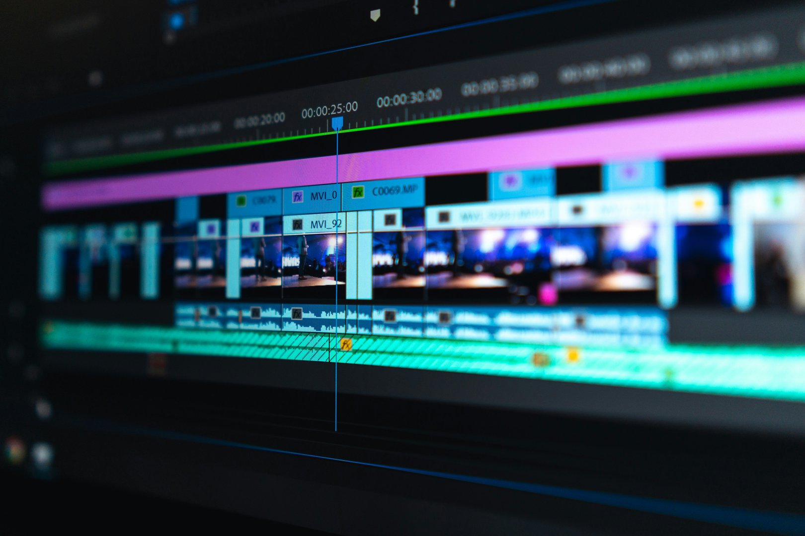 Professional video production equipment and studio setup