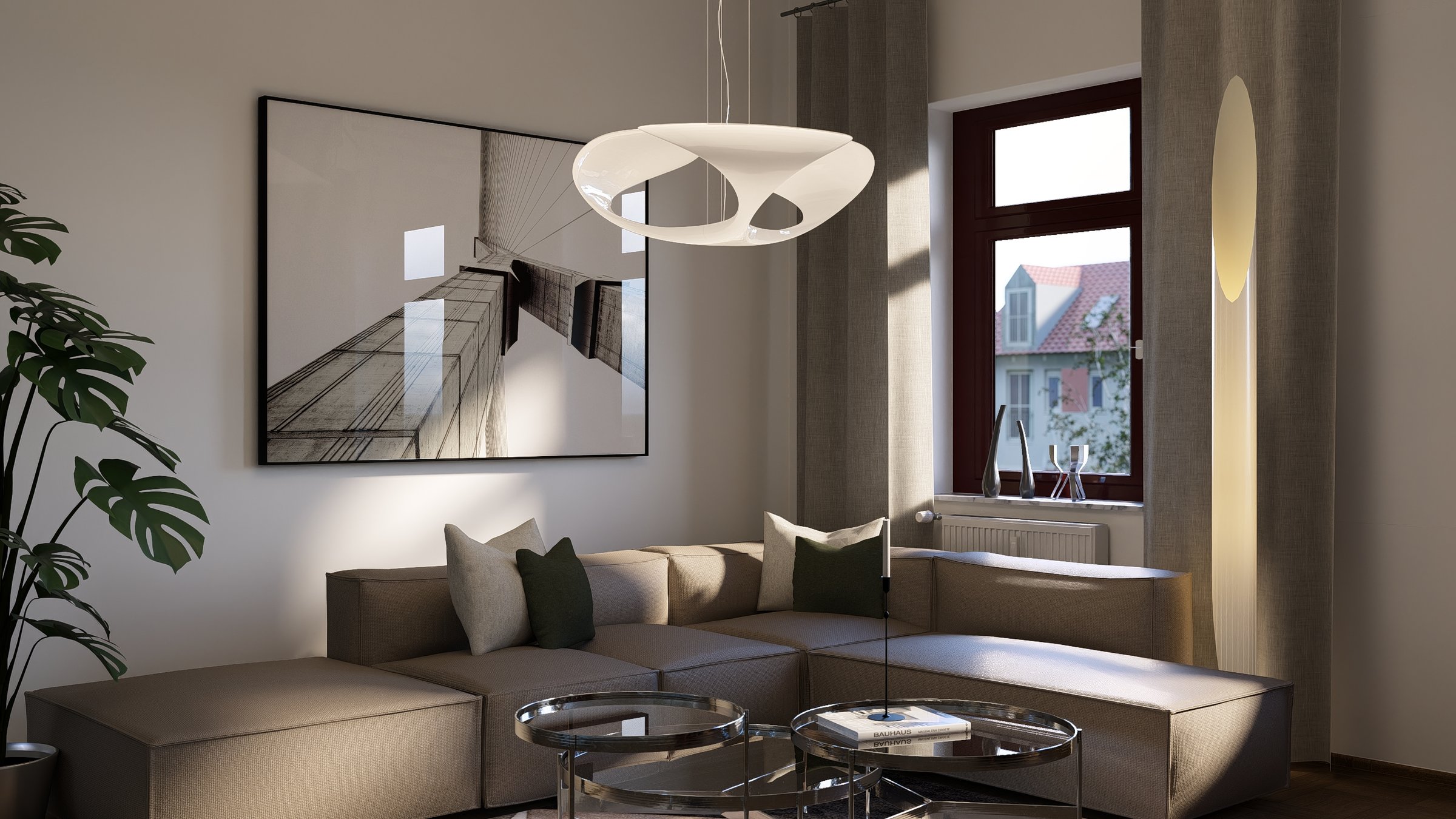 Fotorealistische 3D-Visualisierung Wohnraum