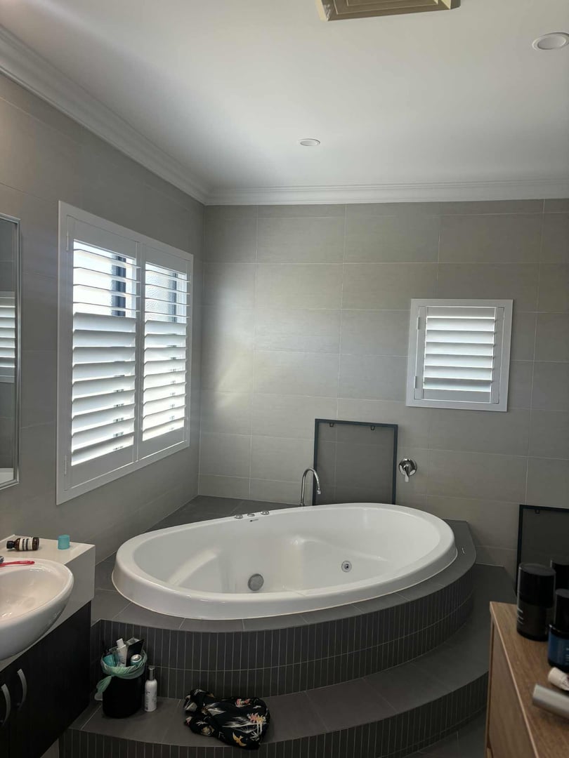 Custom shutters Perth before after guest bedroom window makeover