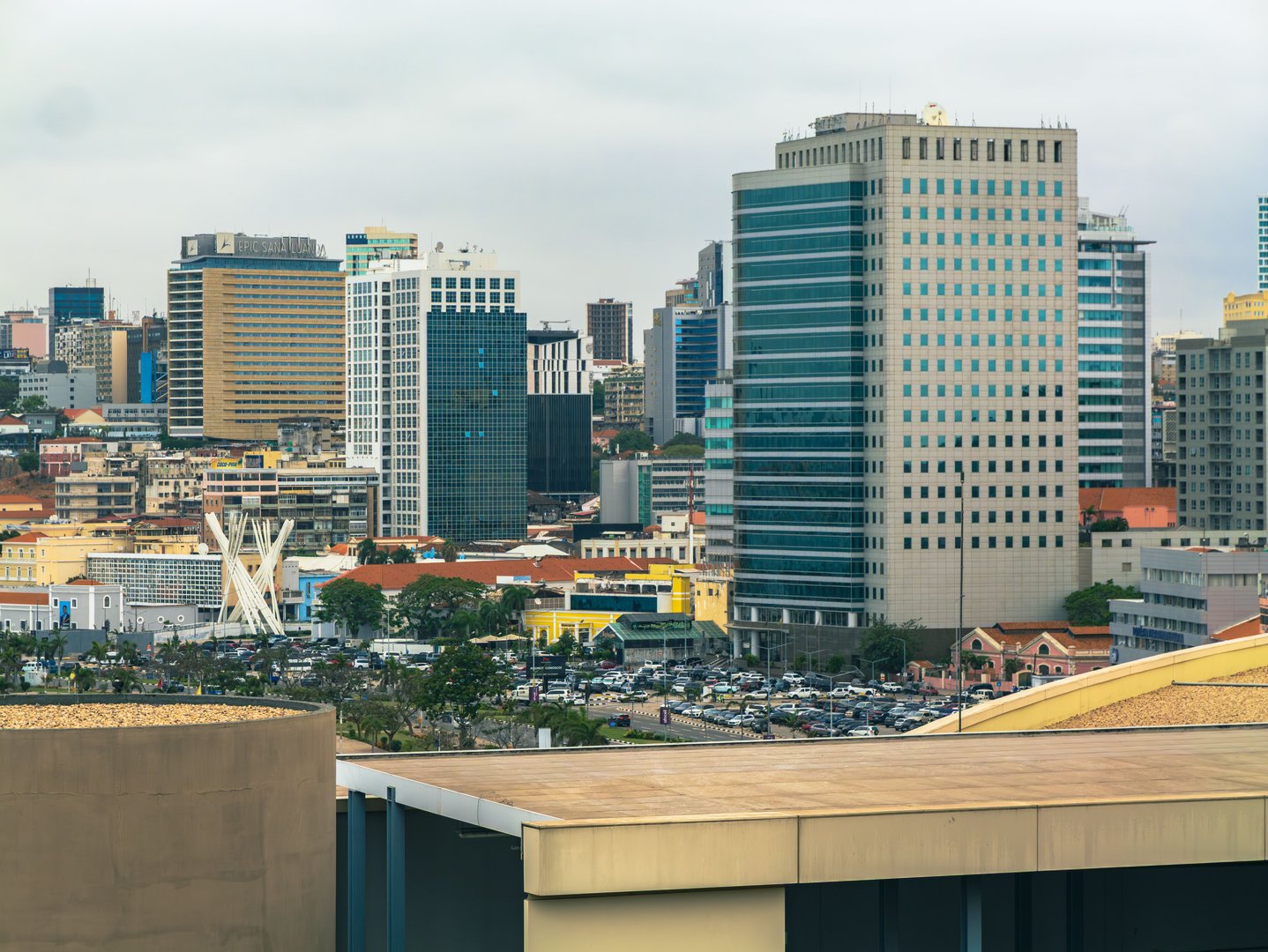 Luanda, Angola – October 30, 2025: A view over the Bay of Luanda during the Luanda Financing Summit, showing the waterfront high-rise skyline.