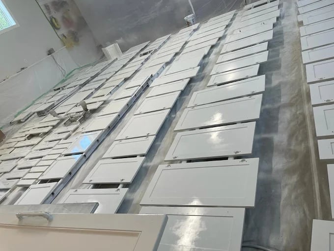 Interior hallway painting project