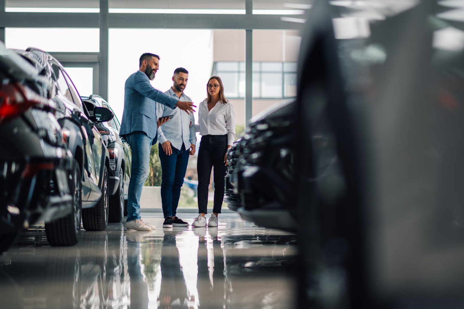Car dealership showroom