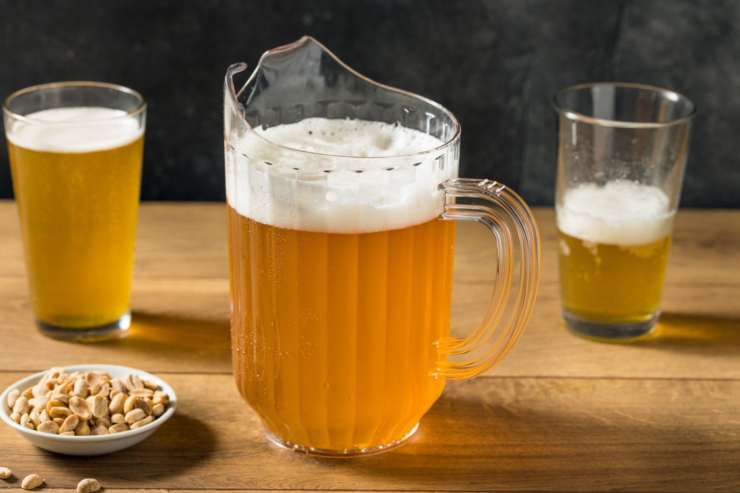 Cold Refreshing Lager Beer in a Pitcher Ready to Drink