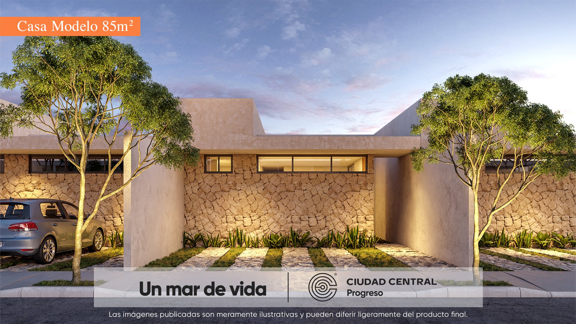 Modelo de Casa 85m² Ciudad Central Progreso