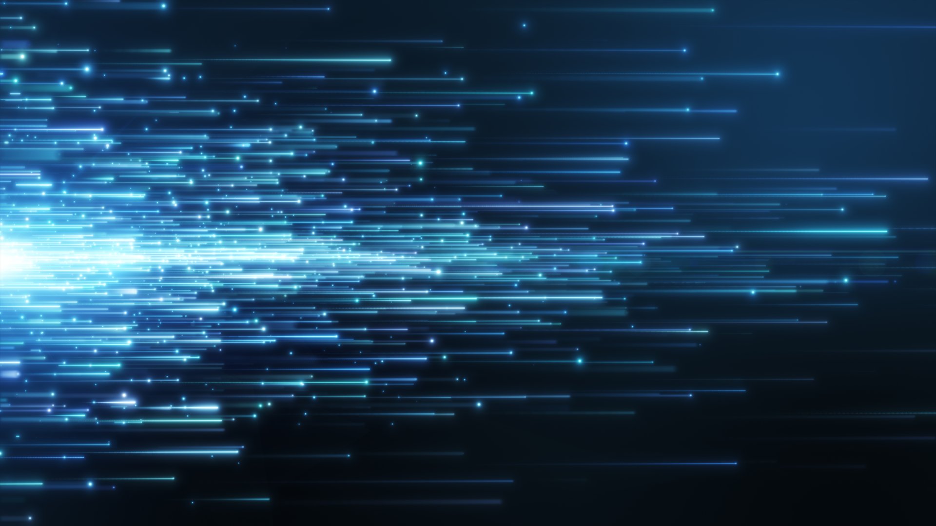 Abstract cold tech blue light trail creative cosmic background.