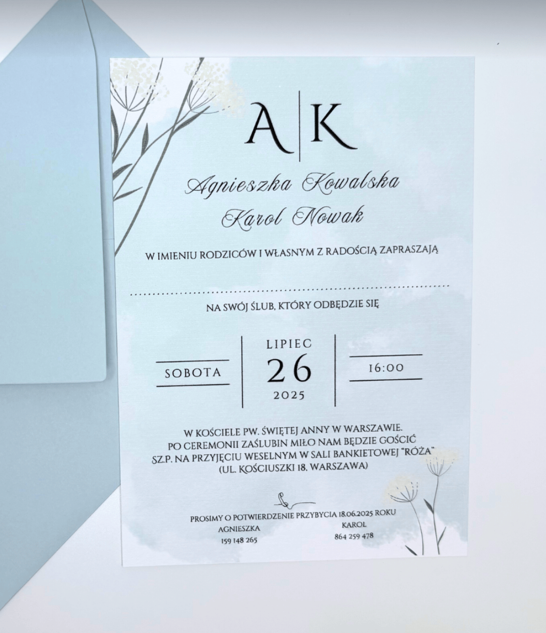 Zaproszenie kwiatowe 7