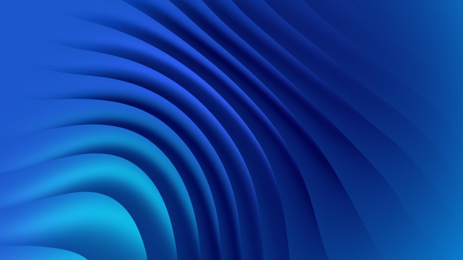 Beautiful blue wave technology background with smooth flowing line grid