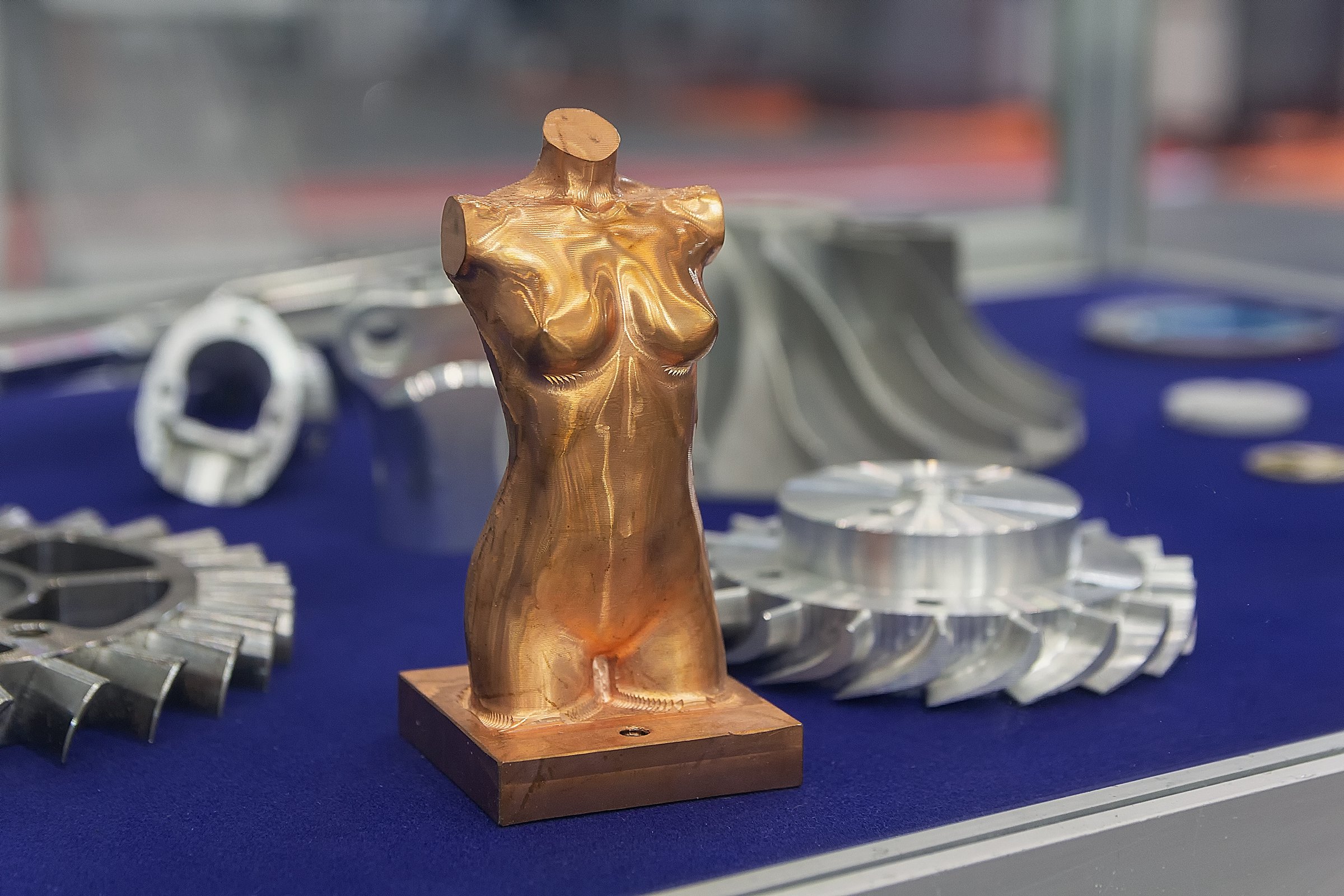 Models object of a large industrial part printed on a 3D printer from metal. Industry