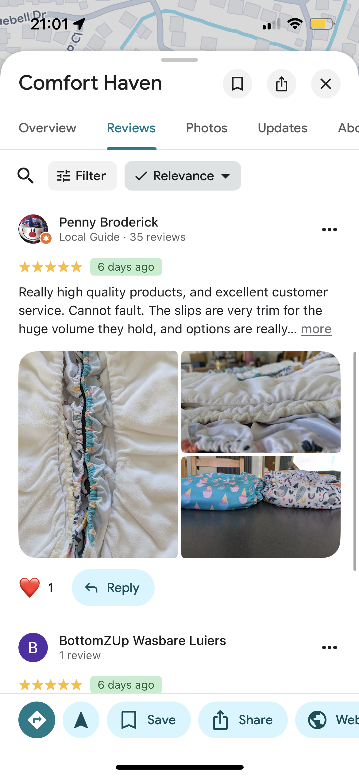 Google review from Penny