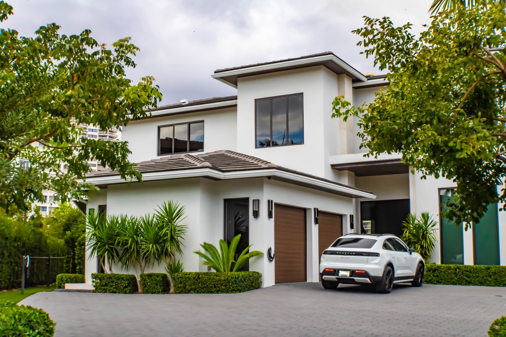 Miami, USA - February 22nd 2025: Luxury  house on South Island, Golden beach