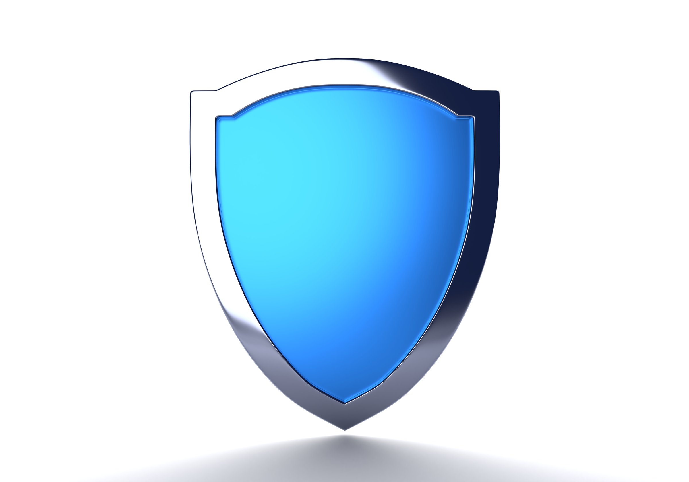 A plain blue shield