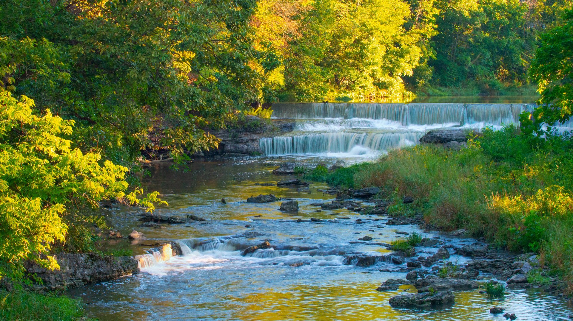 Waterfall-Pipe Creek Falls- Cass County, Indiana
