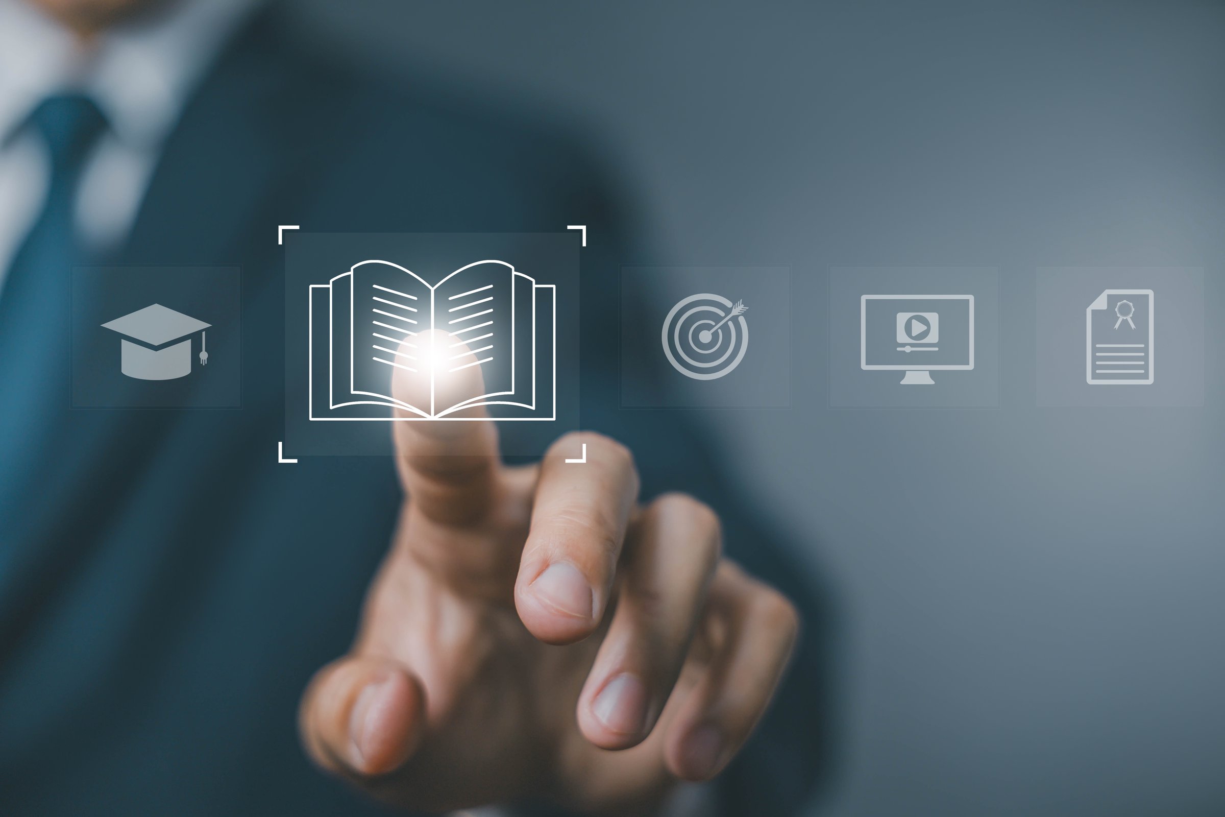 digital book and cloud icons, representing e-learning, online education, library systems, cloud document storage, and modern knowledge management solutions. training course, webinar, e learn platform