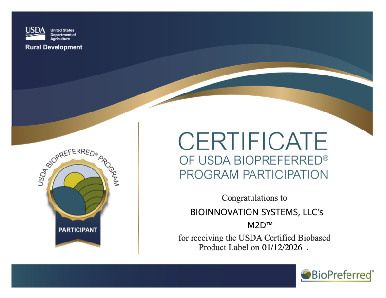 USDA BioPreferred Certificate