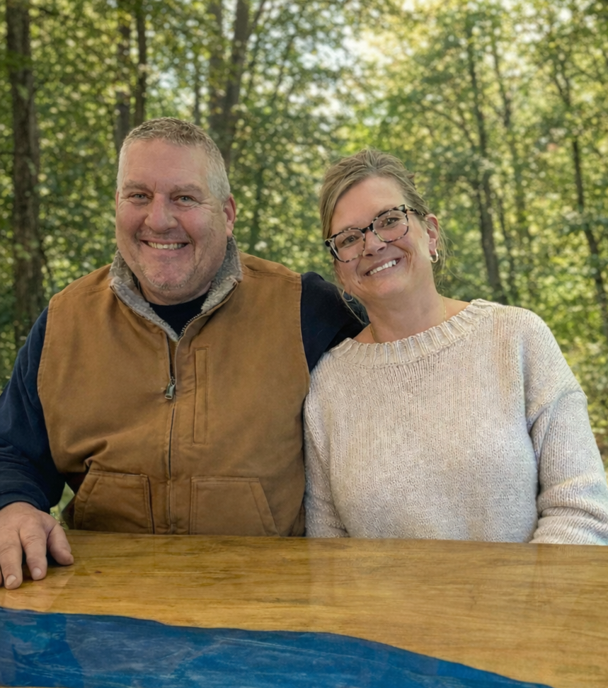 Laurie and Bob at Mum-Bees Honey Farm