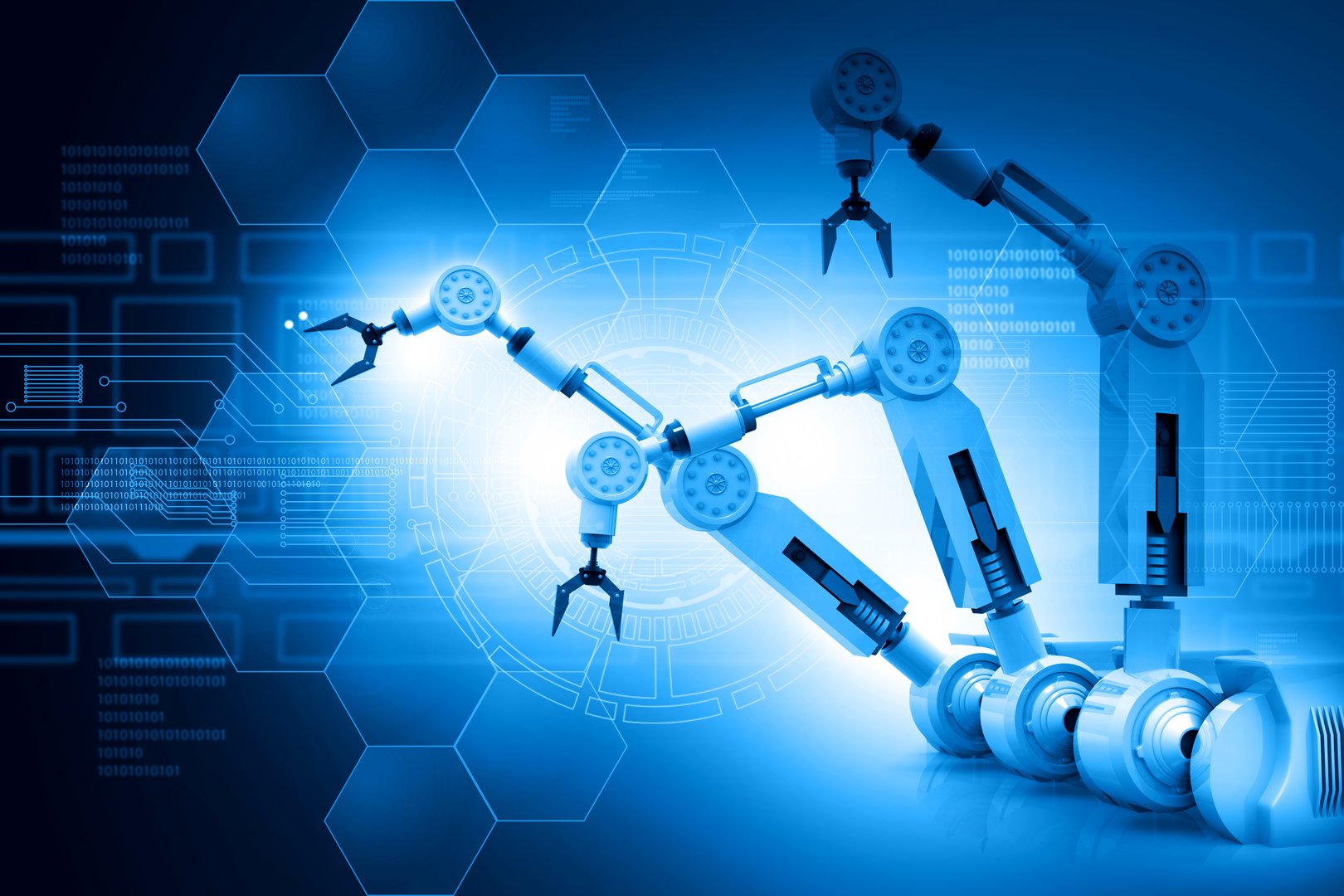 Building construction modern equipment on technology background. 3d illustration