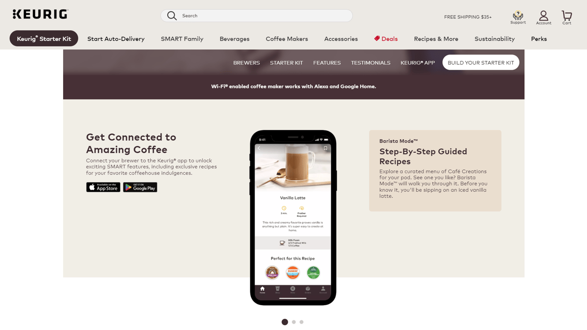 ui ux keurig example