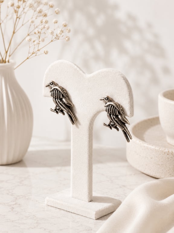 Vintage Bird Drop Earrings