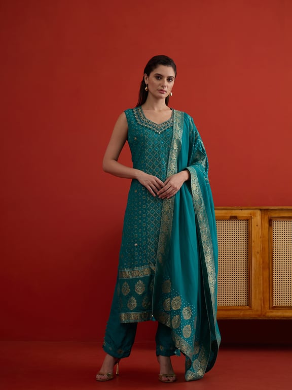 (Advita) Heritage Brocade Embellished Suit Set