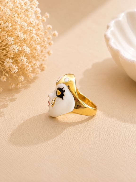 Masquerade Face Statement Ring thumbnail 2