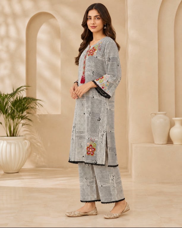 Zinnia Embroidered Co-Ord Set thumbnail 3