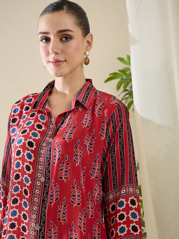 Heywomaniyaa Printed Crepe Shirts - L - HW-063-L thumbnail 5
