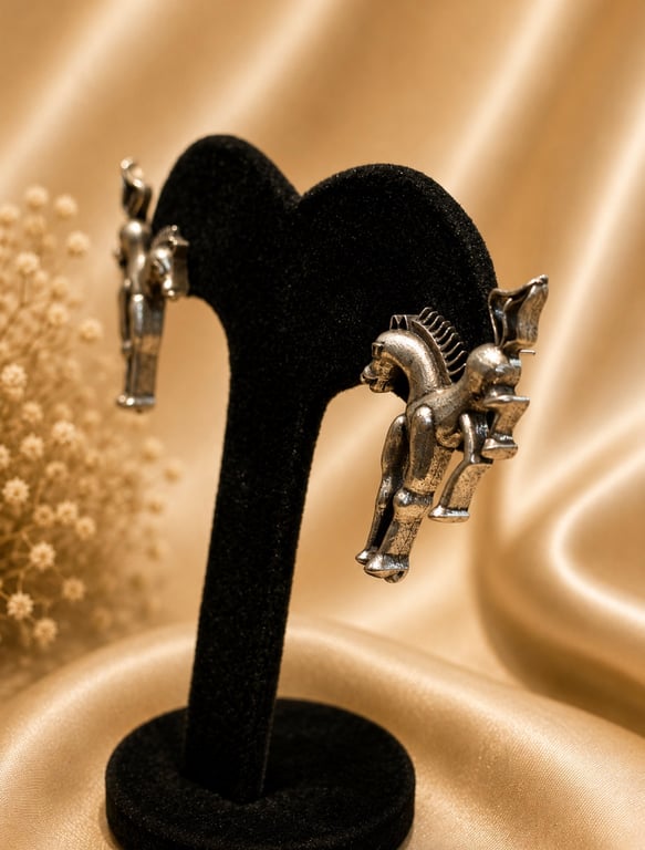 Winged Horse Drop Earrings thumbnail 3