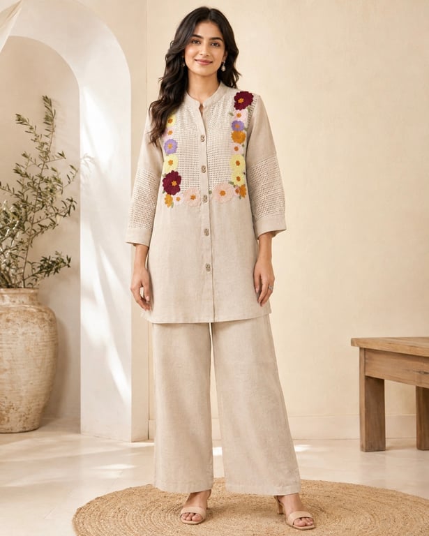 Flora Weave Co-Ord Set