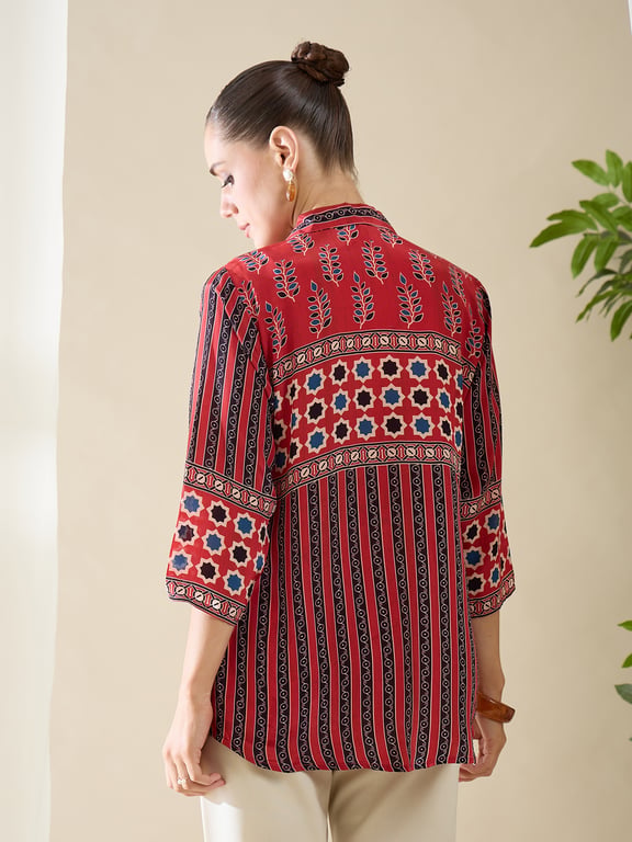 Heywomaniyaa Printed Crepe Shirts - L - HW-063-L thumbnail 2