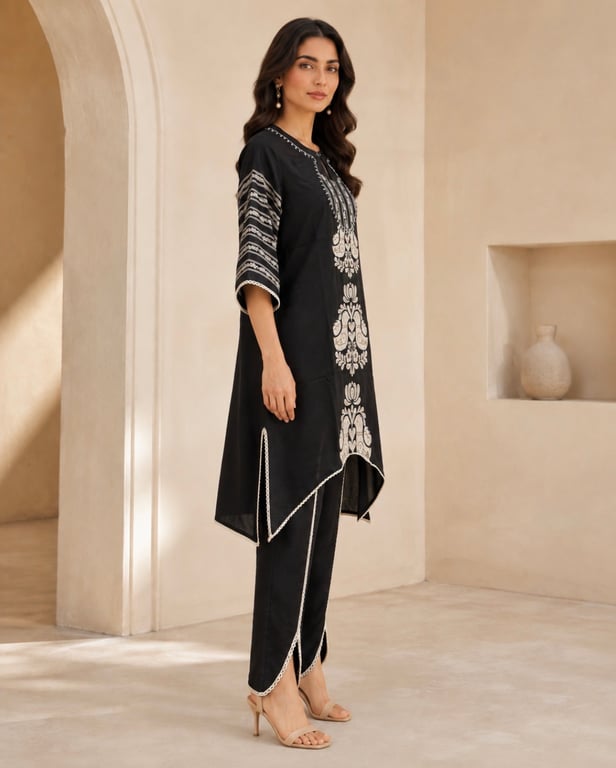 Noir Meher Embroidered Kurta Set thumbnail 3
