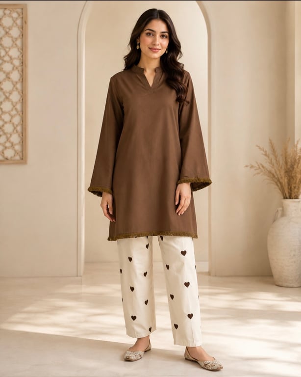 Meher Heart Co-Ord Kurta Set