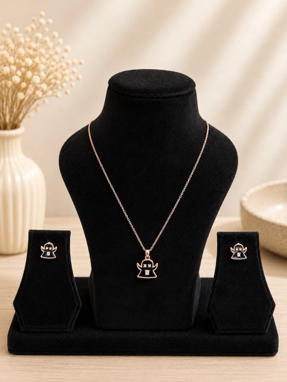 Mystic Face Charm Necklace Set