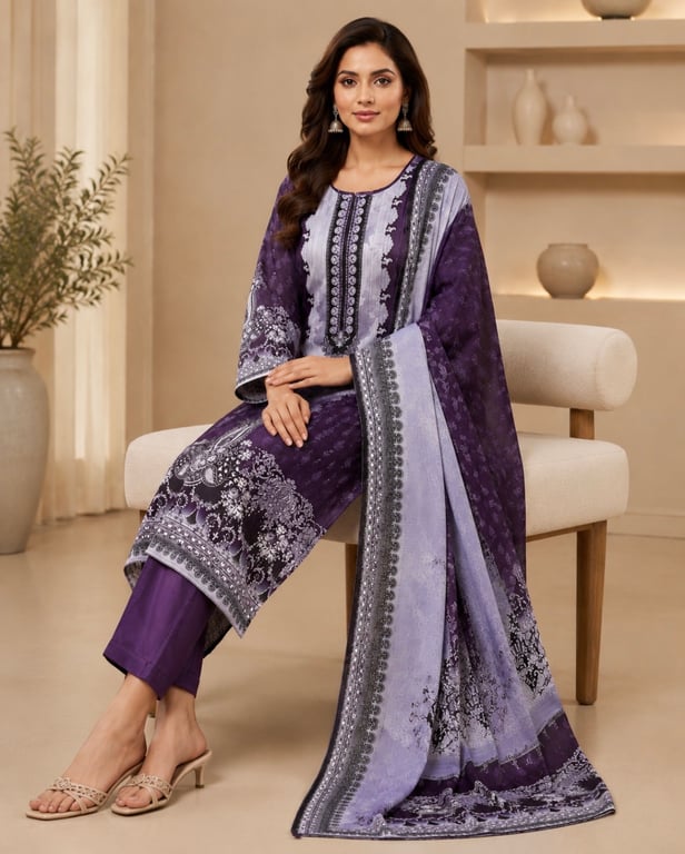 Zarveen Royale Print Suit Set thumbnail 4