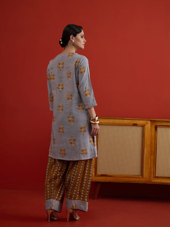 (Libas) Sunburst Floral Printed Kurta Pant Set thumbnail 5