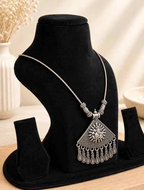 Ganesha Diamond Pendant Necklace thumbnail 2
