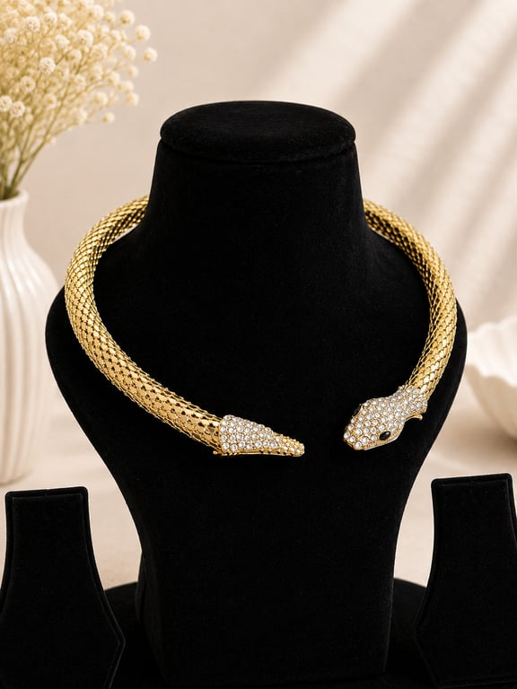Twin Snake Collar Necklace thumbnail 3