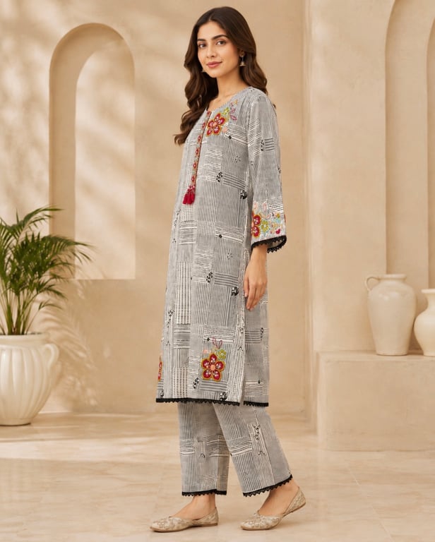 Zinnia Embroidered Co-Ord Set thumbnail 2