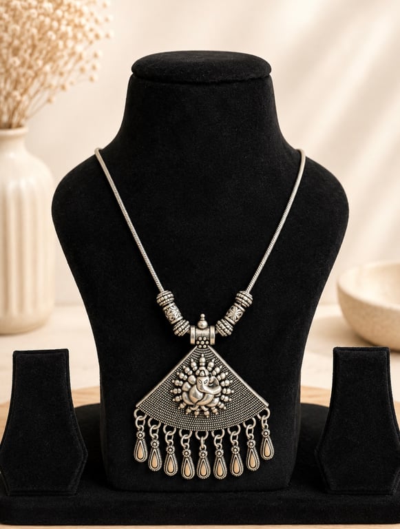 Ganesha Diamond Pendant Necklace