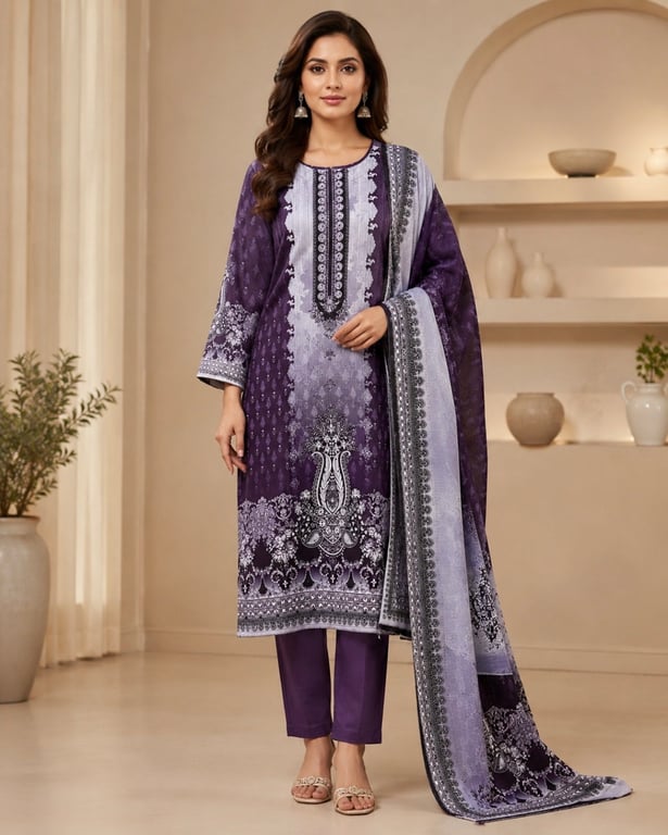 Zarveen Royale Print Suit Set
