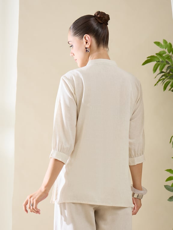 Heywomaniyaa Khadi Cotton Top Short Kurti thumbnail 2