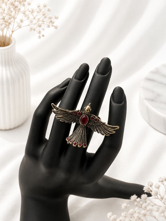 Winged Ruby Heritage Ring