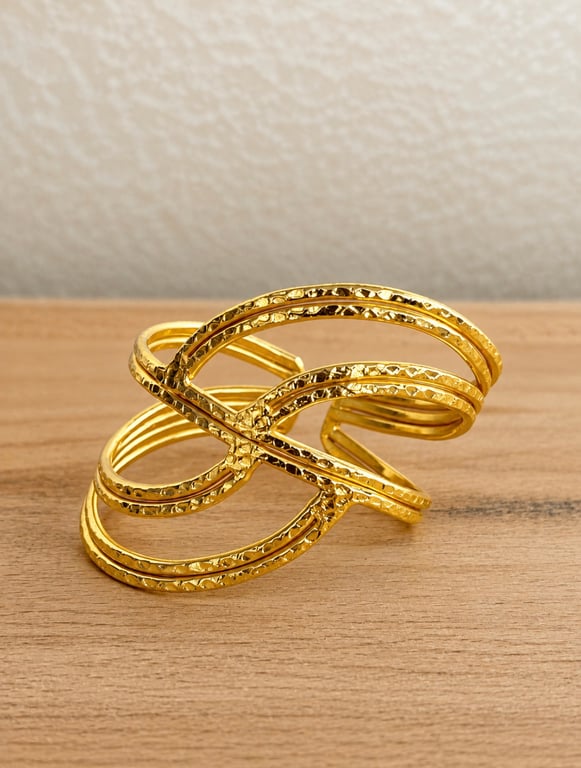 Interwoven Multi-Band Cuff Bracelet