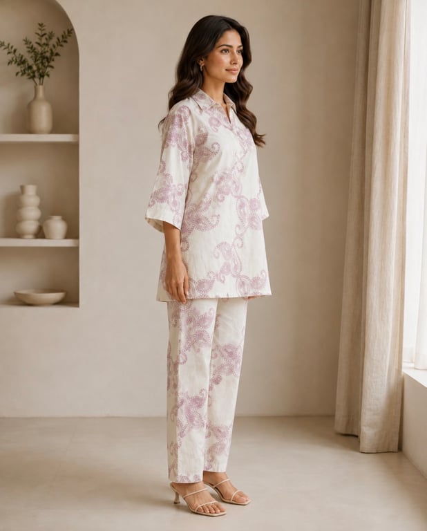 Paisley Print Tunic & Pant Co-ord Set thumbnail 3