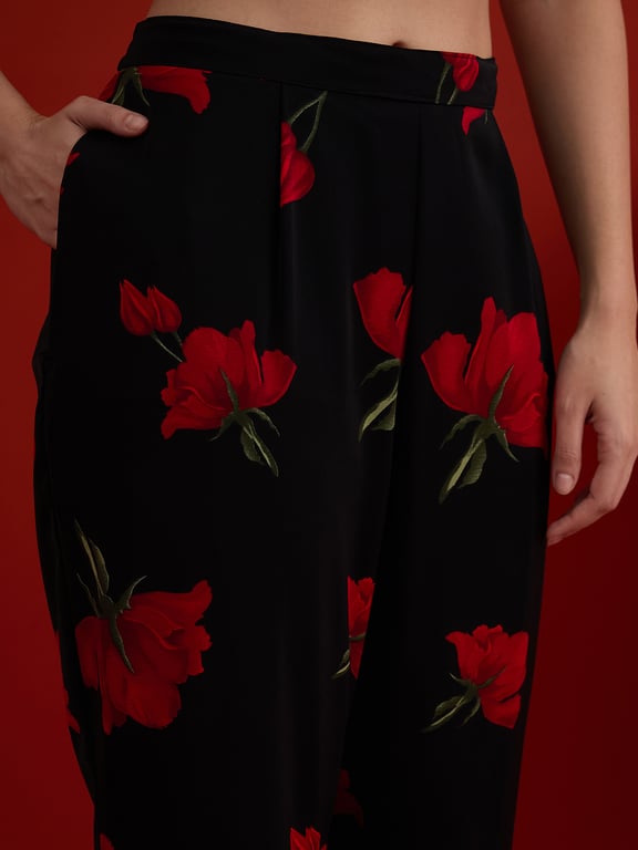 (Advita) Scarlet Bloom Viscose Blend Co-Ord Set thumbnail 3