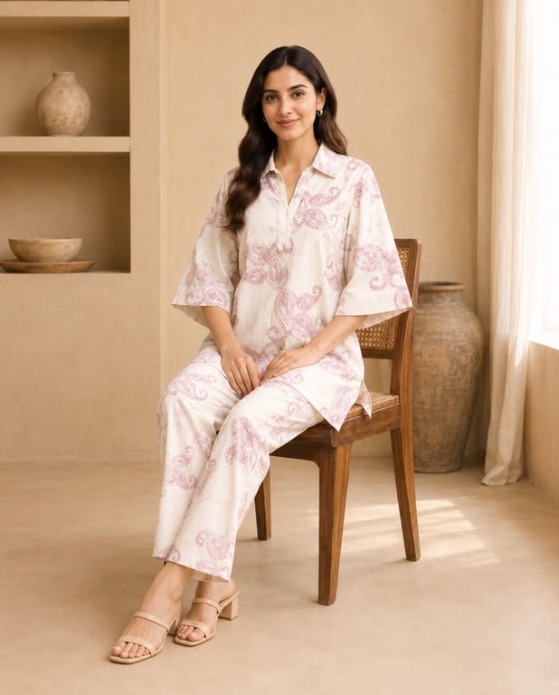 Paisley Print Tunic & Pant Co-ord Set thumbnail 2